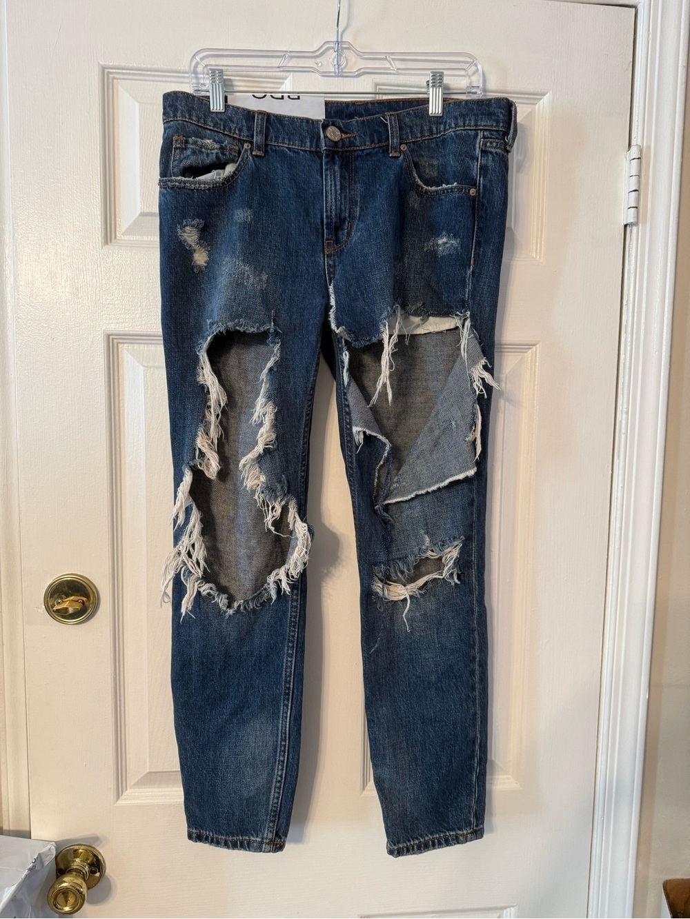 BDG Distressed Dark Blue Women's Ripped Jeans